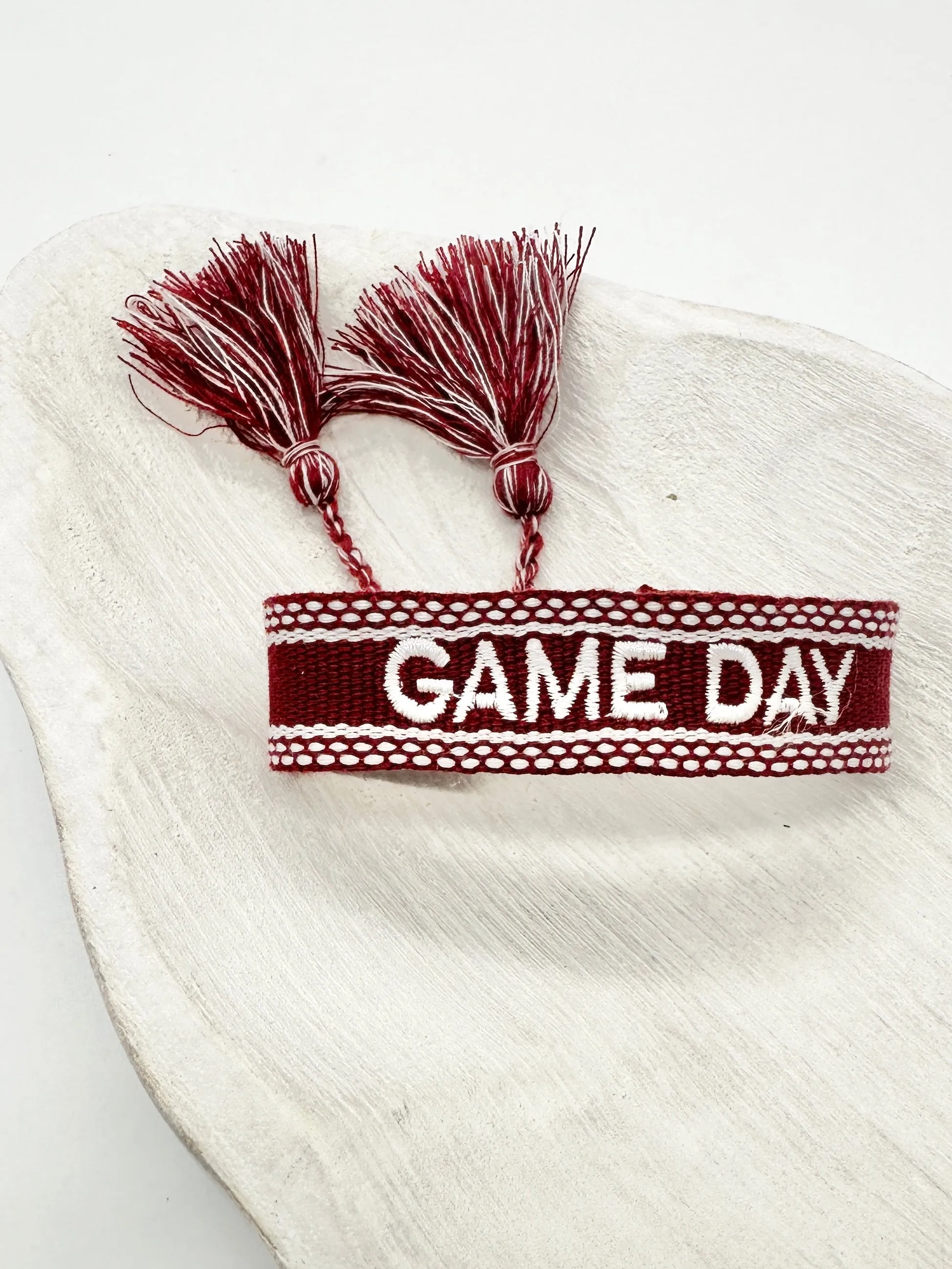 Game Day Embroidered Bracelets