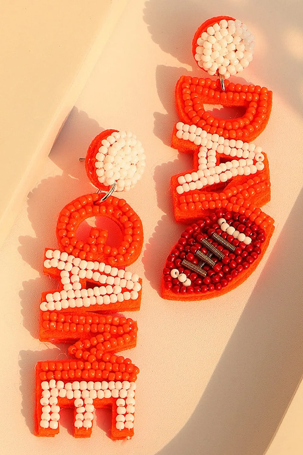 GAME DAY Orange Bead Earrings | PRE ORDER