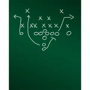 Game Plan Chalkboard Printed Backdrop