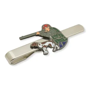 Game Shooter and Pointer Enamel and Steel Tie Tac