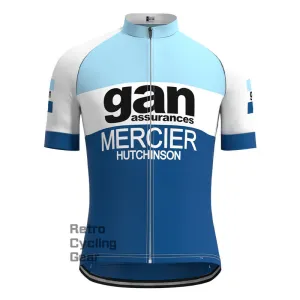 gan Blue Retro Short sleeves Jersey