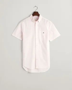 GANT - 3XL Poplin Short Sleeve Shirt, Ligtht Pink