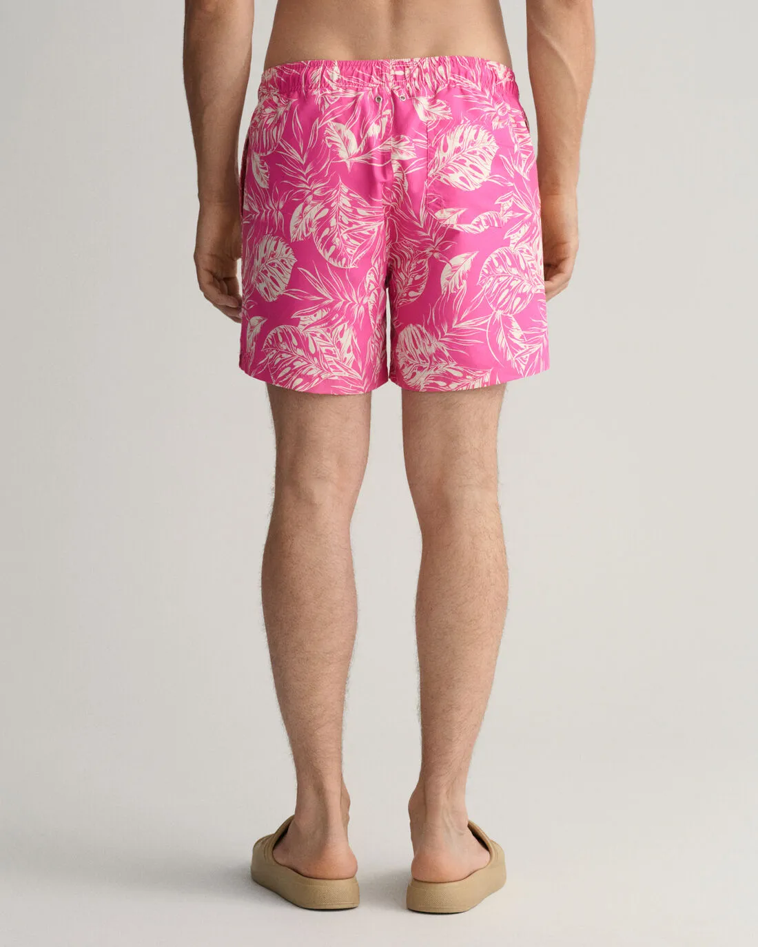 GANT - CF Tropical Leaves Print SW Shorts, Perky Pink