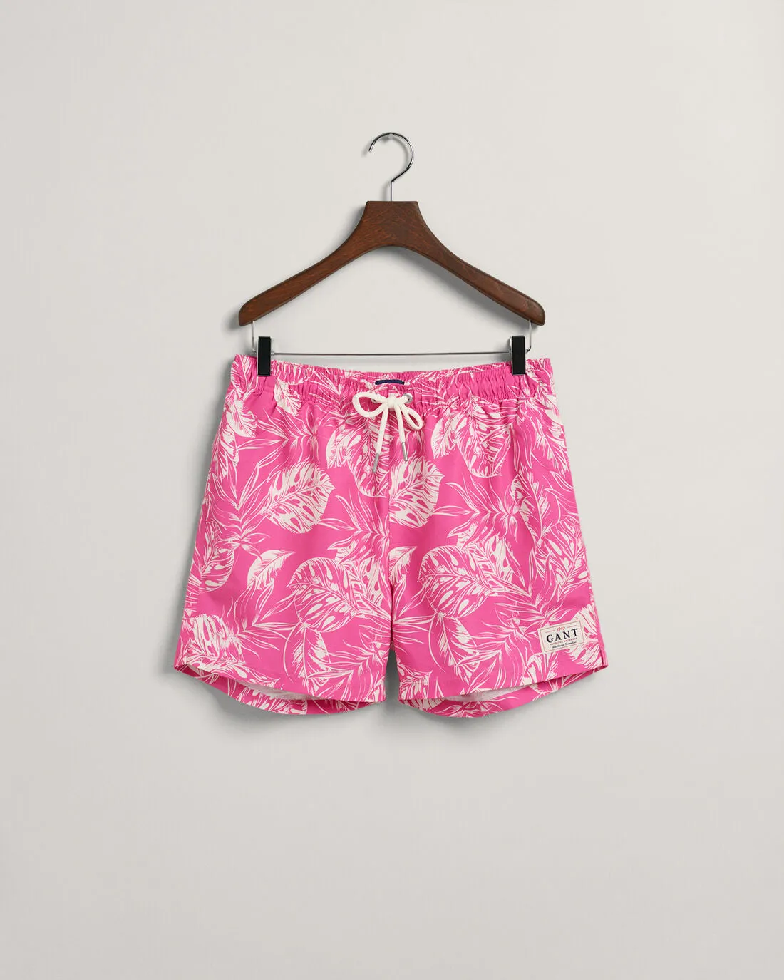 GANT - CF Tropical Leaves Print SW Shorts, Perky Pink