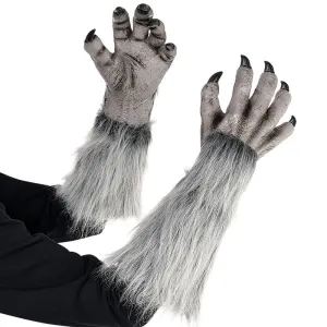 Gants de patte de loup gris pour adulte