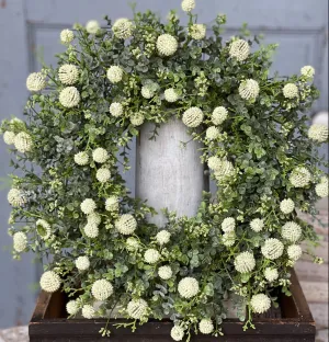 Garden Bliss Creme Wreath 22"