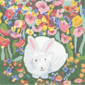 Garden Bunny Needlepoint Canvas