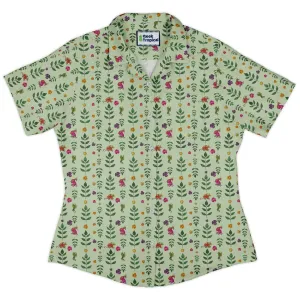 Garden Dragons Fantasy Curvy Button Up Shirt