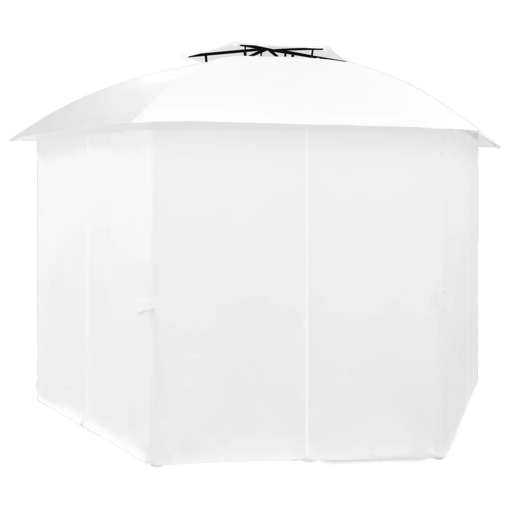 Garden Marquee with Curtains 360x312x265 cm White 180 g/m²