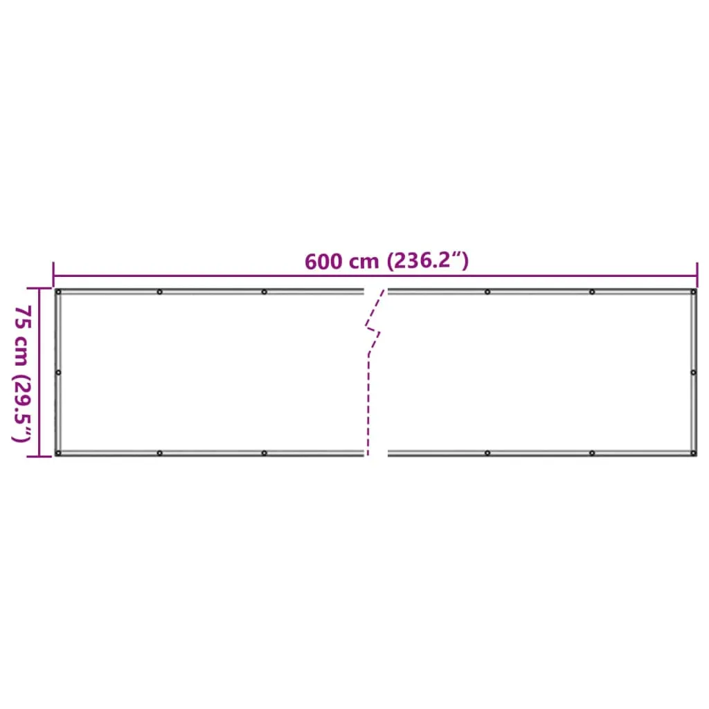 Garden Privacy Screen Cream 600x75 cm PVC