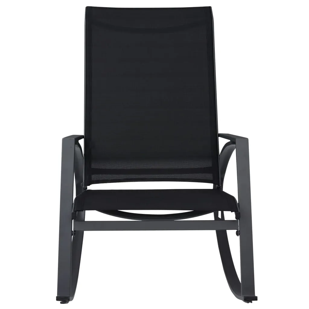 Garden Rocking Chairs 2 pcs Textilene Black