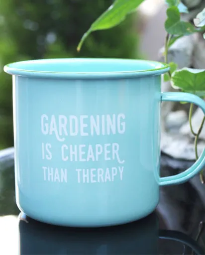 Garden therapy Enamel Mug - Mint