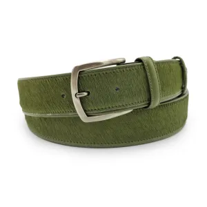 Garland Olive Pony Hair Prong Belt