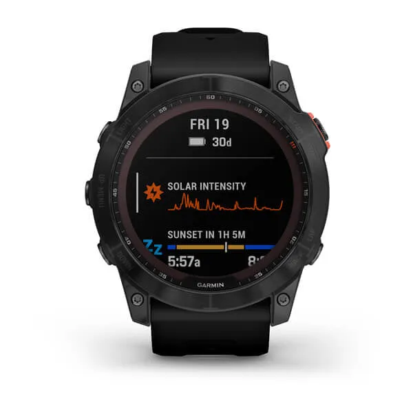 Garmin Fenix 7X Solar Premium Multisport Gps Watch Slate Gray With Black Band 010-02541-01