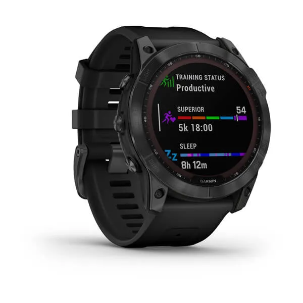 Garmin Fenix 7X Solar Premium Multisport Gps Watch Slate Gray With Black Band 010-02541-01