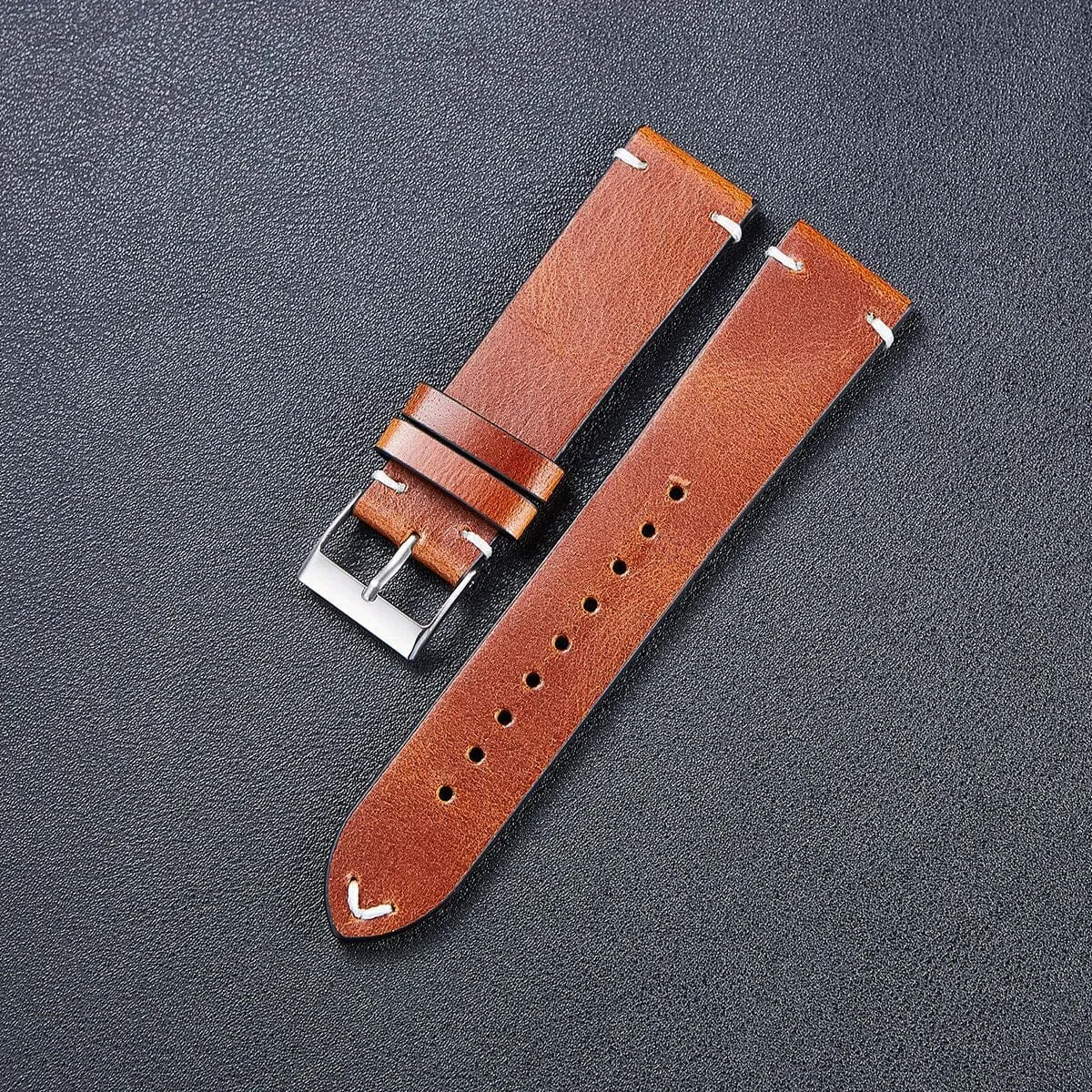 Garmin Foretrex 601 & Foretrex 701 Vintage Oiled Leather Watch Straps