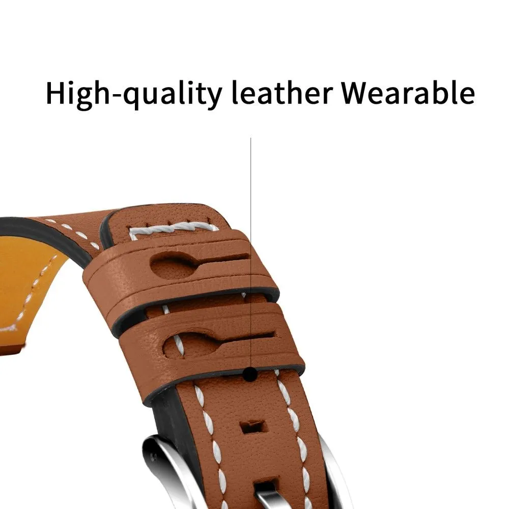 Garmin Vivomove Luxe cowhide leather watch strap - Brown