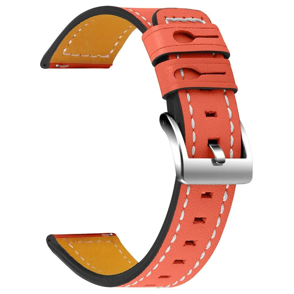 Garmin Vivomove Luxe cowhide leather watch strap - Orange