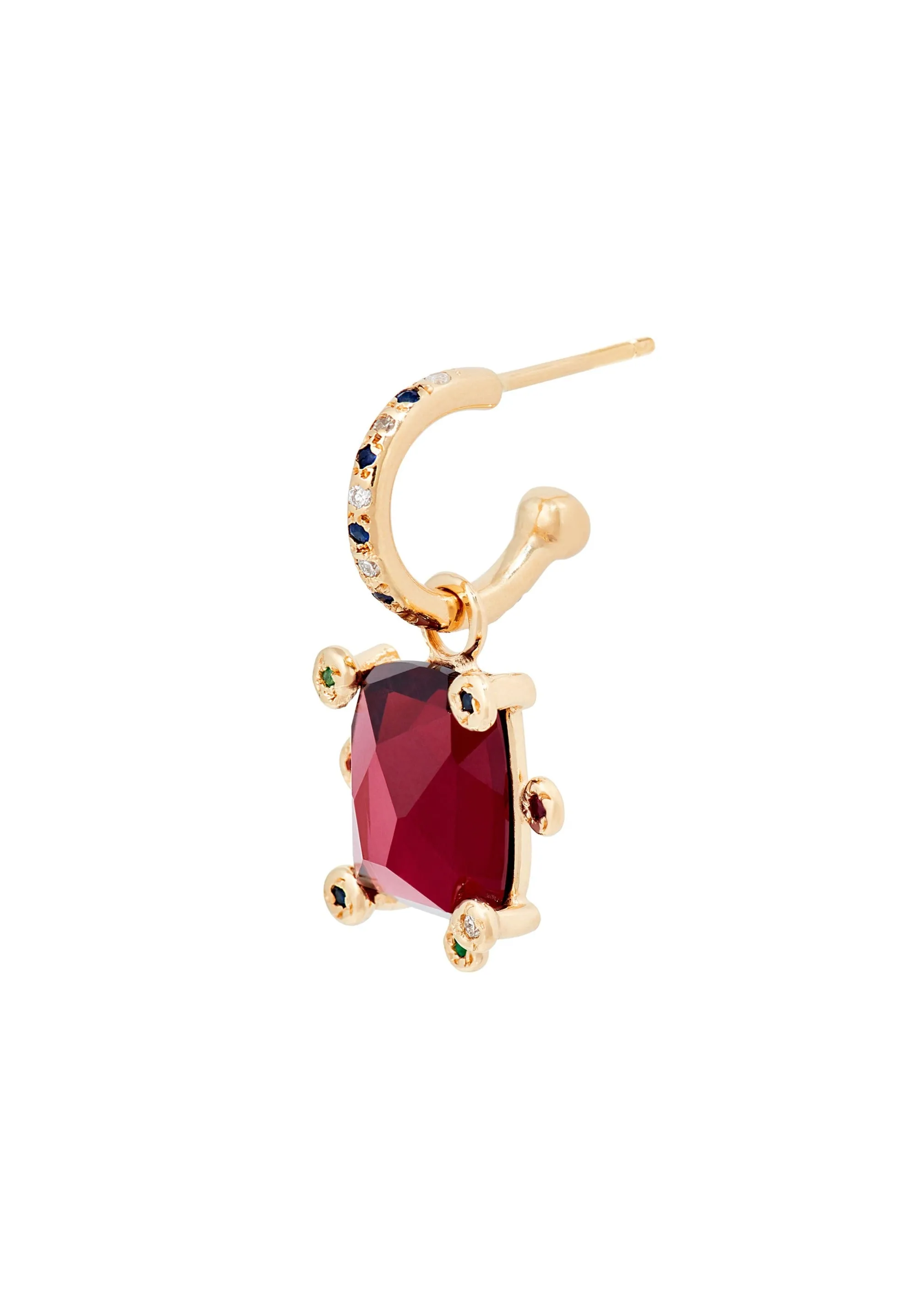 Garnet Genie Charm Earring