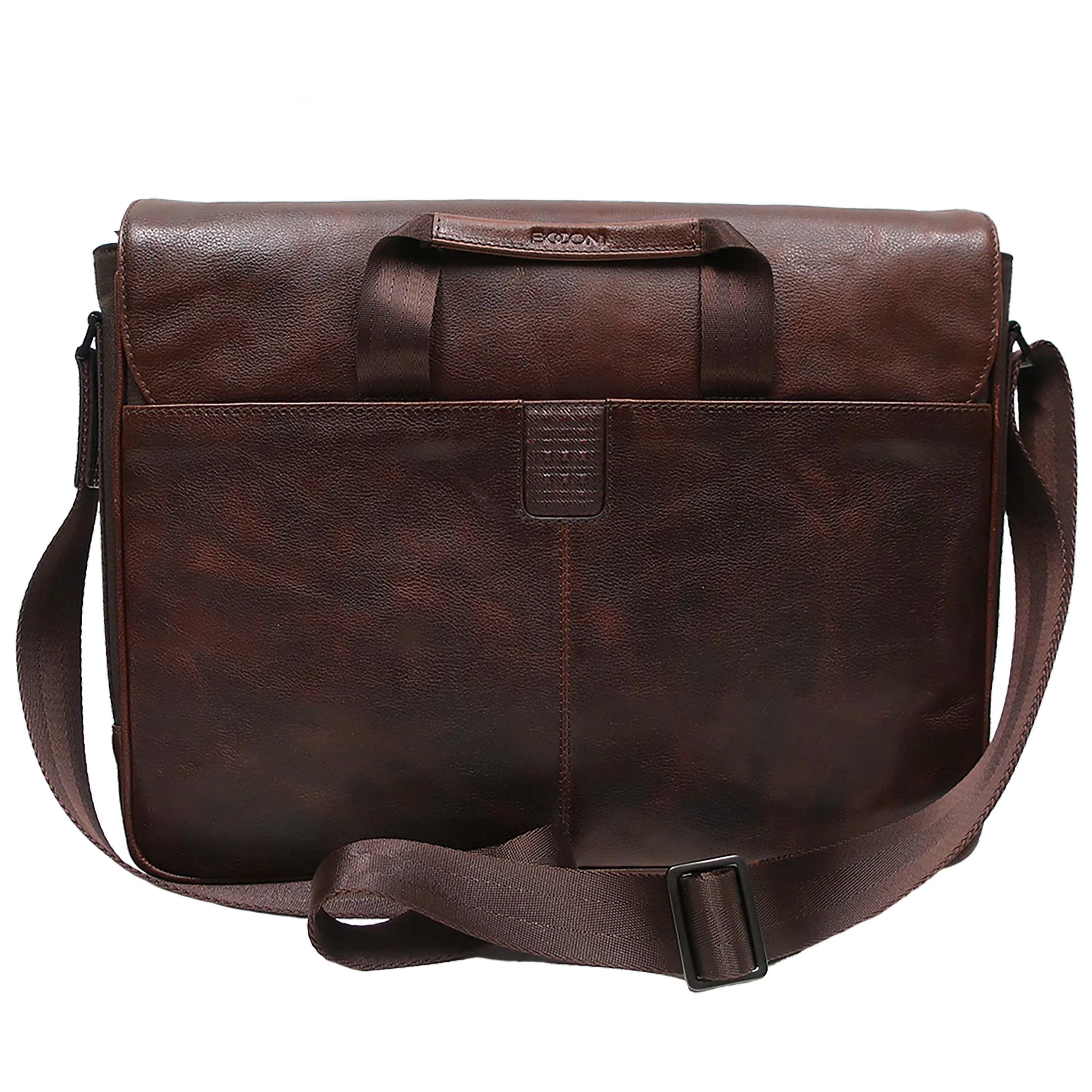 Garth Coated Zipper Leather Messenger Bag - 2024 update