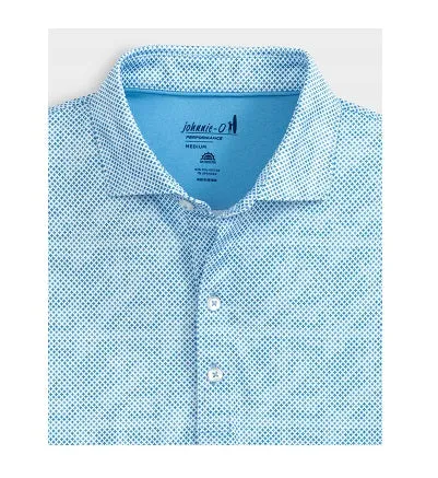 Gaston Printed Jersey Performance Polo in Maliblu by Johnnie-O