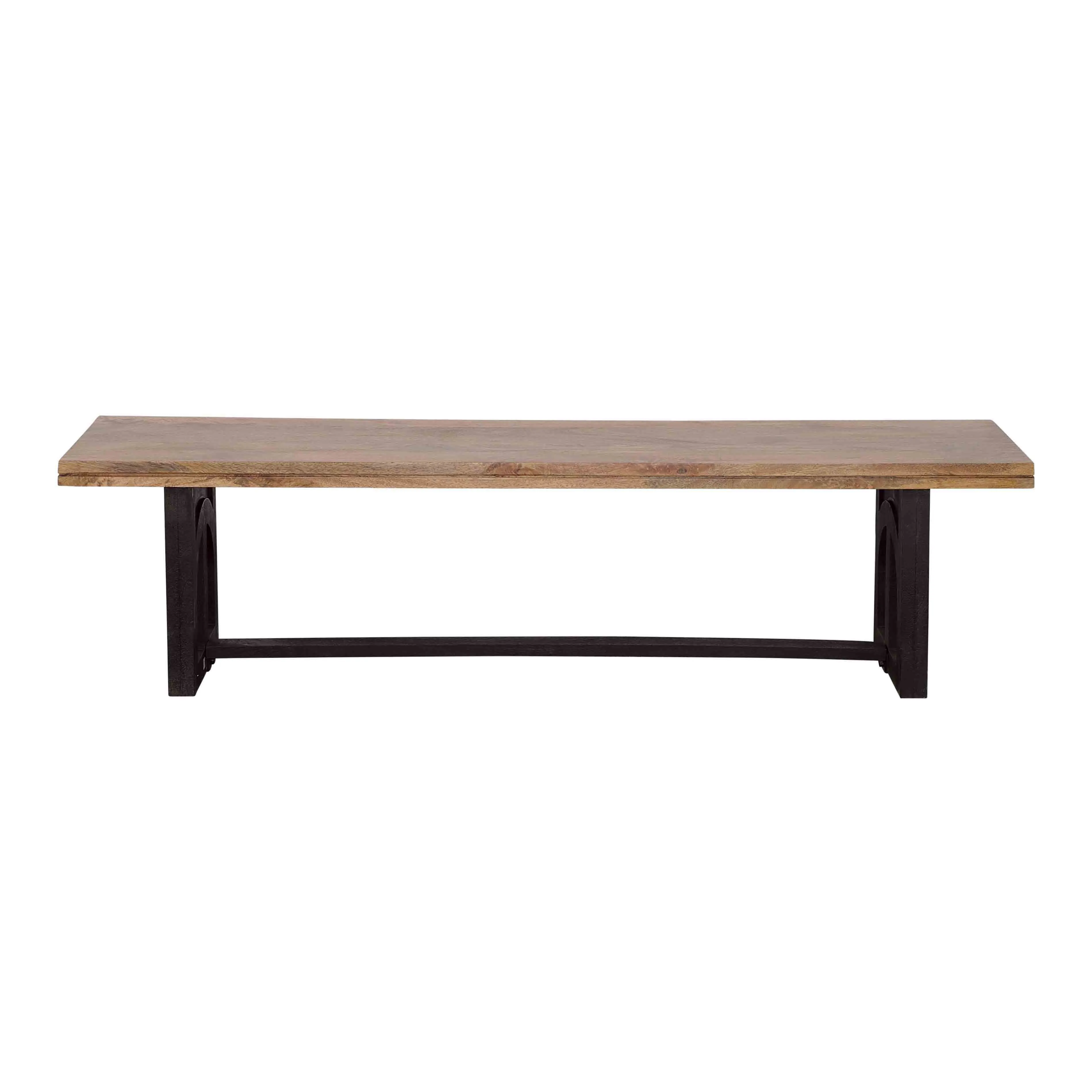 Gateway - Dining Bench - Natural / Nightshade Black