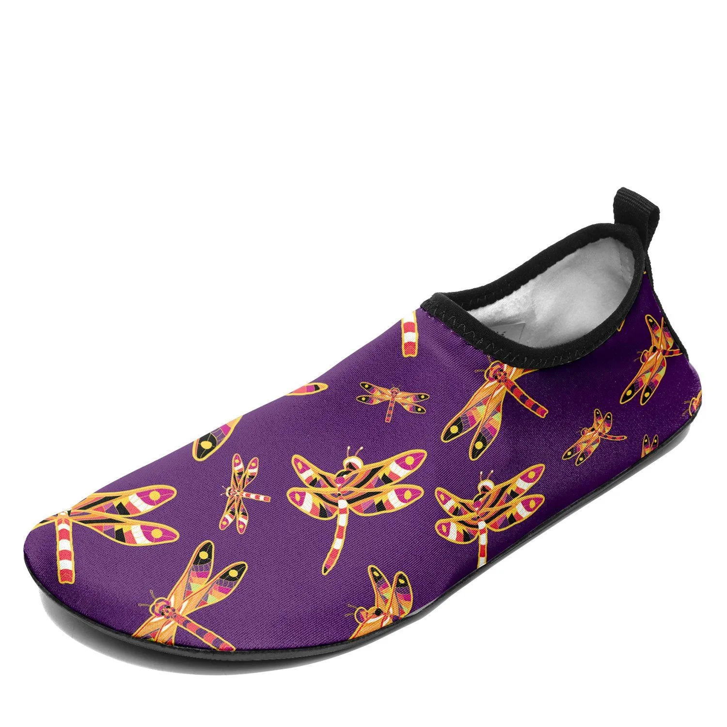 Gathering Yellow Purple Kid's Sockamoccs Slip On Shoes