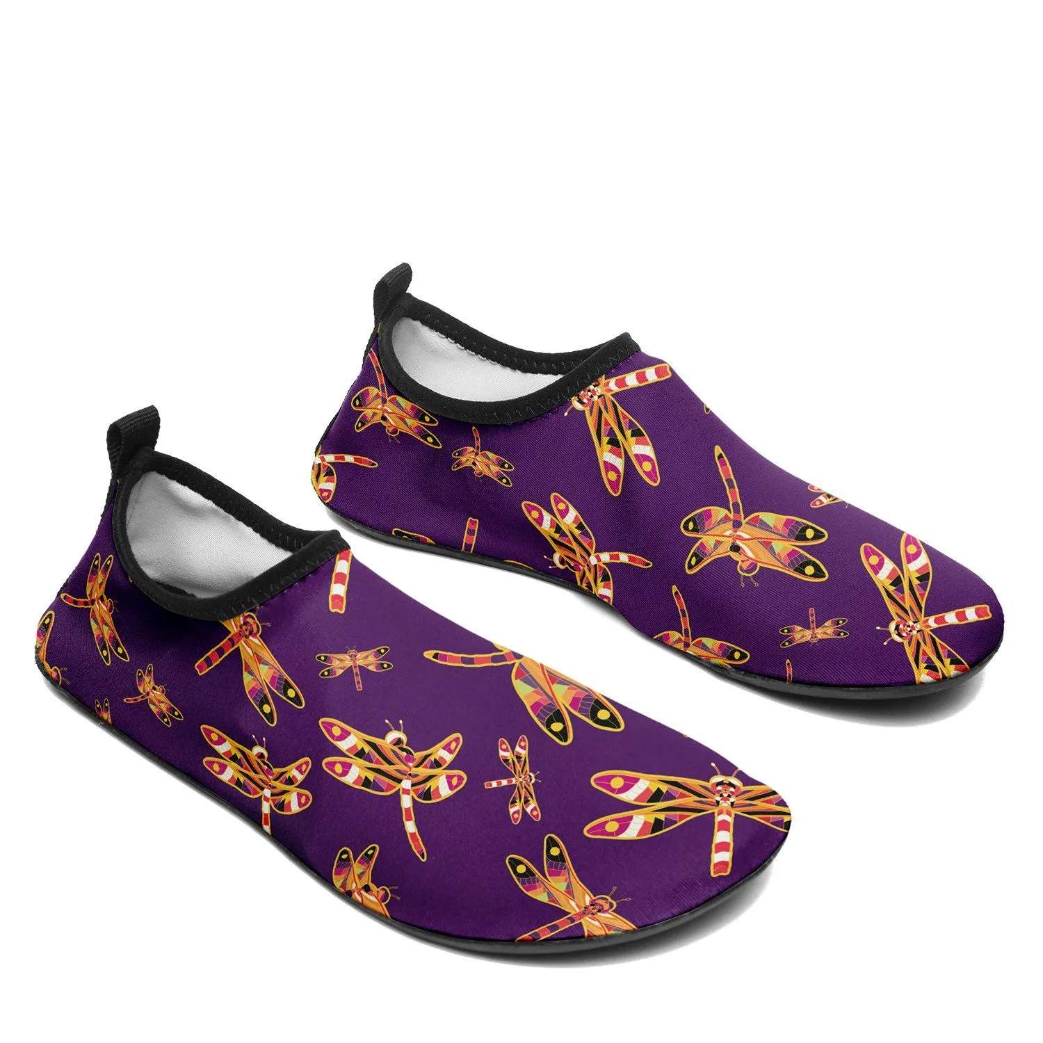 Gathering Yellow Purple Kid's Sockamoccs Slip On Shoes