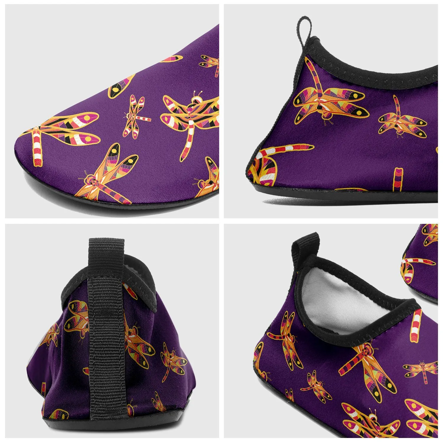 Gathering Yellow Purple Kid's Sockamoccs Slip On Shoes