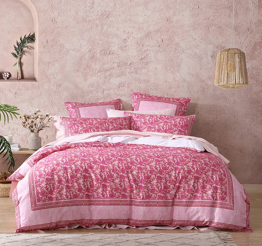 Gatika Quilt Cover Set Range Pink