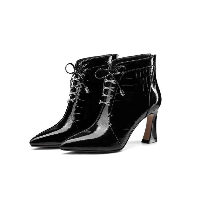 GatorLuxe Zipper Closed Exotic Ankle Boots