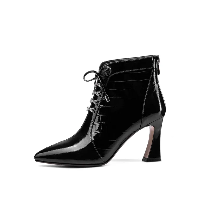 GatorLuxe Zipper Closed Exotic Ankle Boots