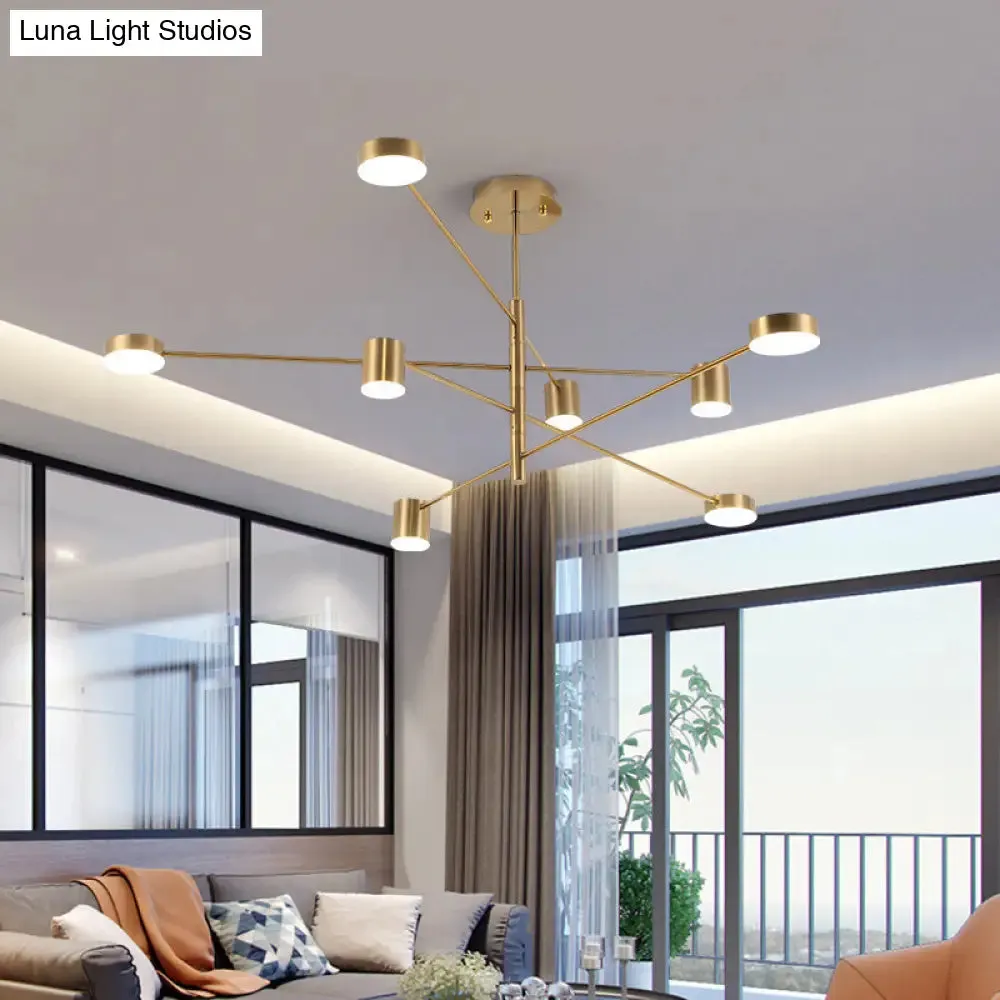 Gatria - Contemporary Sputnik Chandelier: Metal Pendant Light