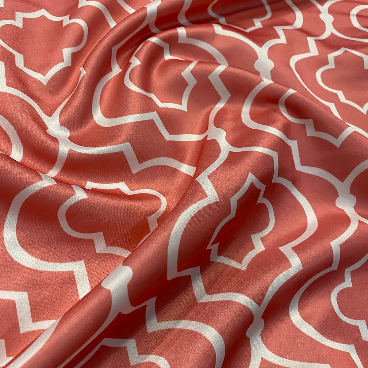 Gatsby Print (Lamour) Wholesale Fabric in Coral