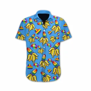 Gay Pride Gift Hawaiian Shirt, Banana Design Hawaiian Shirt