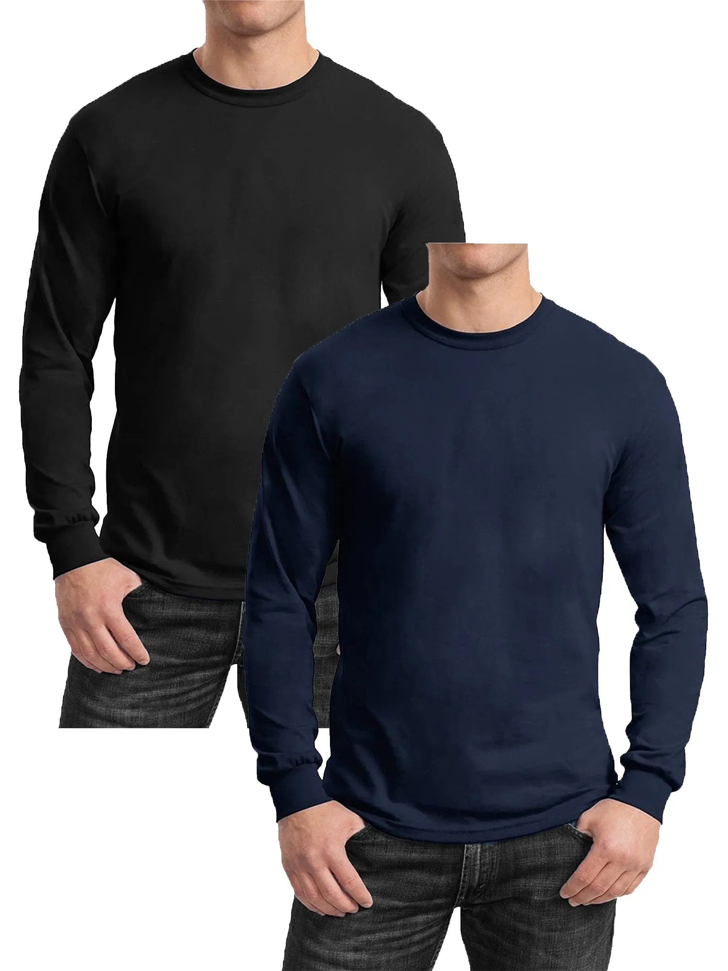 GBH Men's Egyptian Cotton Blend Long Sleeve Tee 2-Pack (S-2XL)