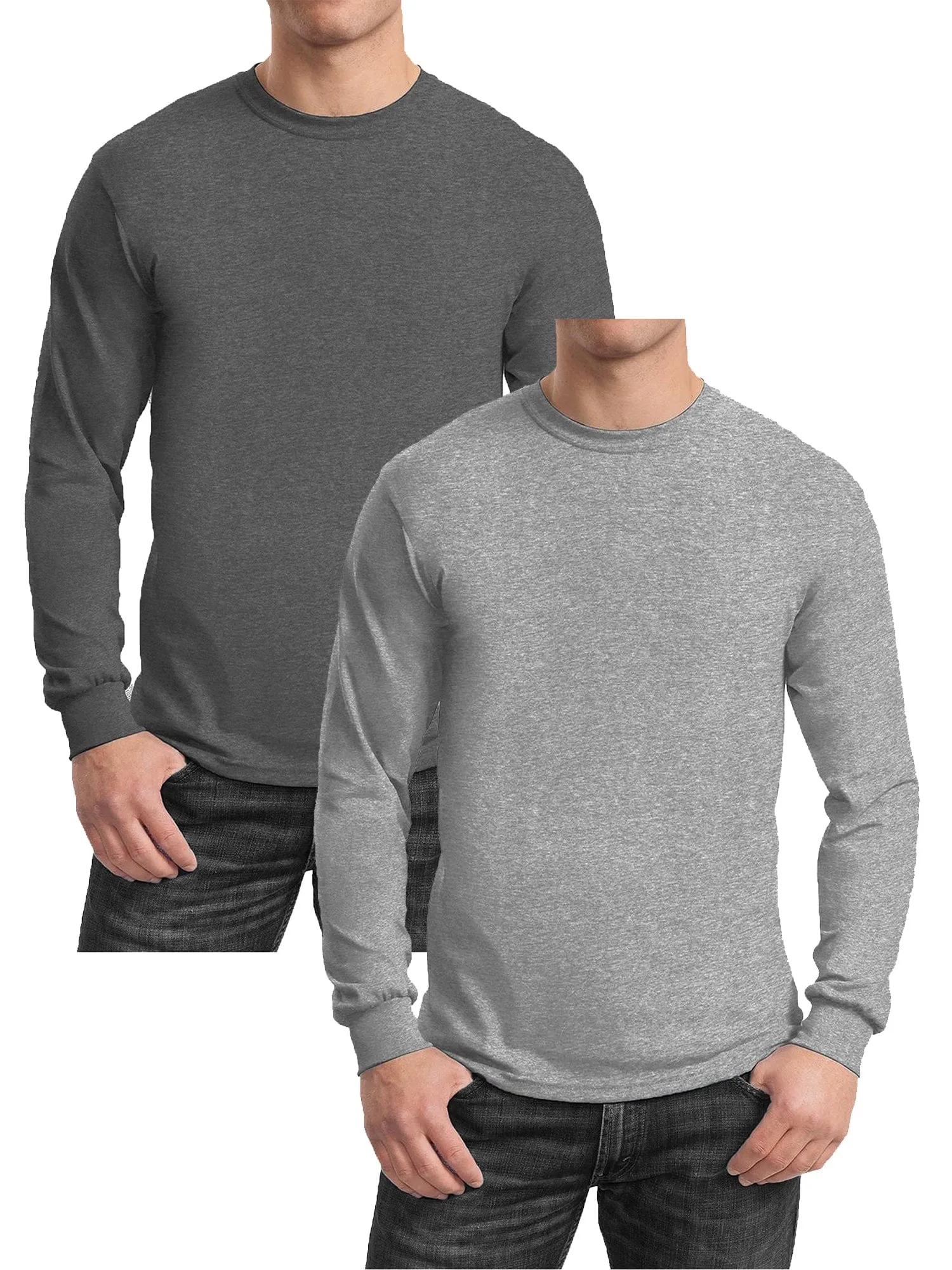 GBH Men's Egyptian Cotton Blend Long Sleeve Tee 2-Pack (S-2XL)