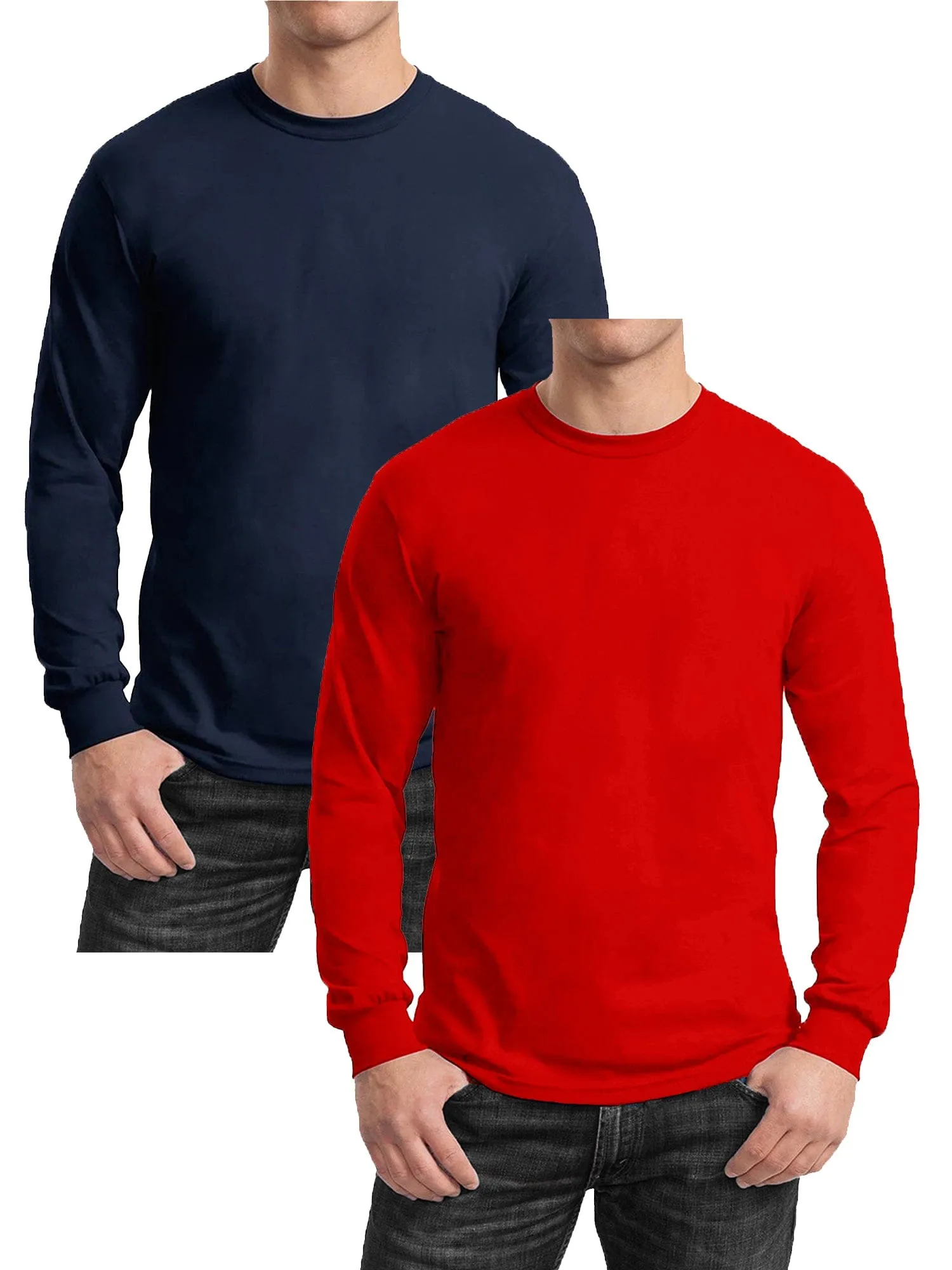 GBH Men's Egyptian Cotton Blend Long Sleeve Tee 2-Pack (S-2XL)