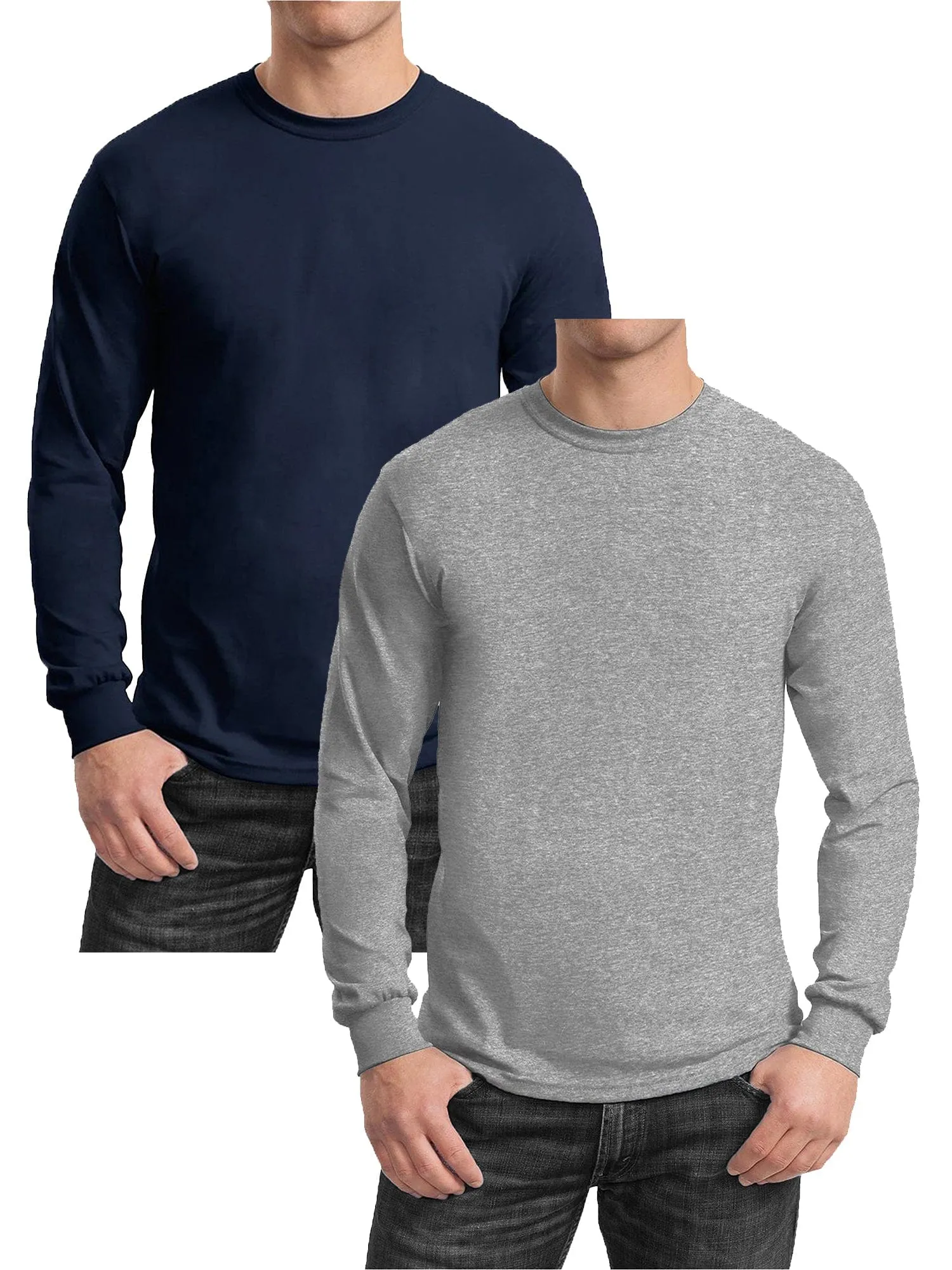 GBH Men's Egyptian Cotton Blend Long Sleeve Tee 2-Pack (S-2XL)