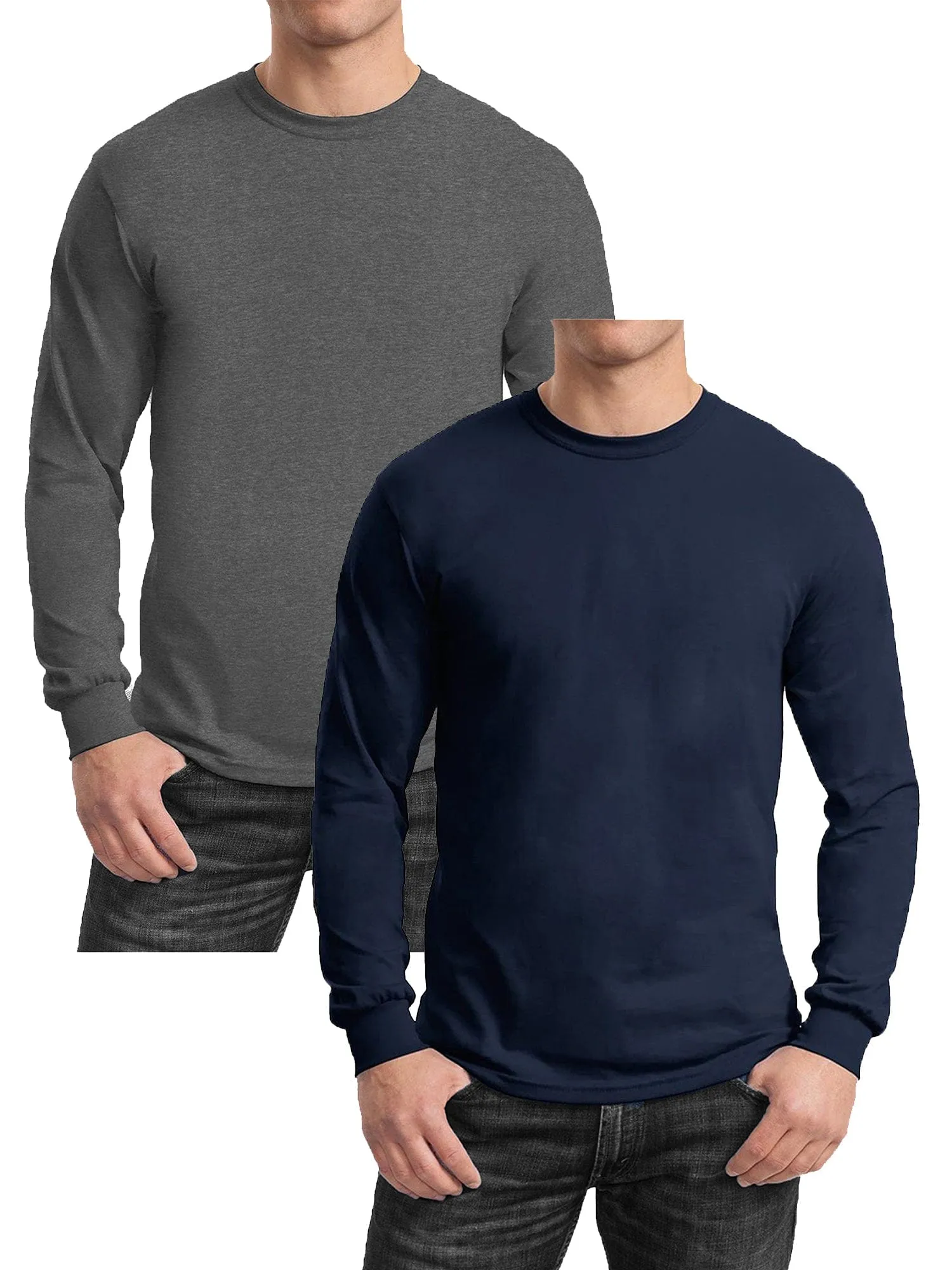 GBH Men's Egyptian Cotton Blend Long Sleeve Tee 2-Pack (S-2XL)