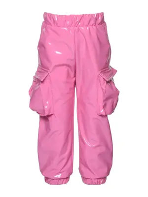 GBY Faux Leather Pink Cargo Joggers