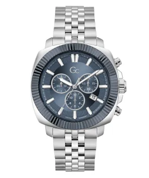 GC Gent's Flair Coussin Silver Blue Watch Z46005G7MF