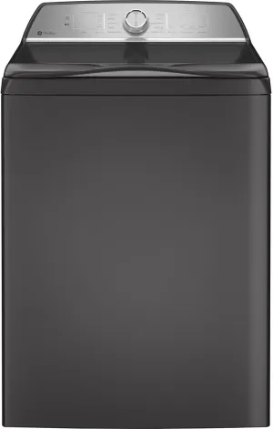 GE PTW605BPRDG 28 Inch Top Load Smart Washer with 4.9 Cu. Ft. Capacity, 12 Wash Cycles, 7 Wash Options, Microban® Antimicrobial Technology, Built-In WiFi, Sanitize with Oxi, Smart FlexDispense™, Tangle Control, Deep Fill: Diamond Gray