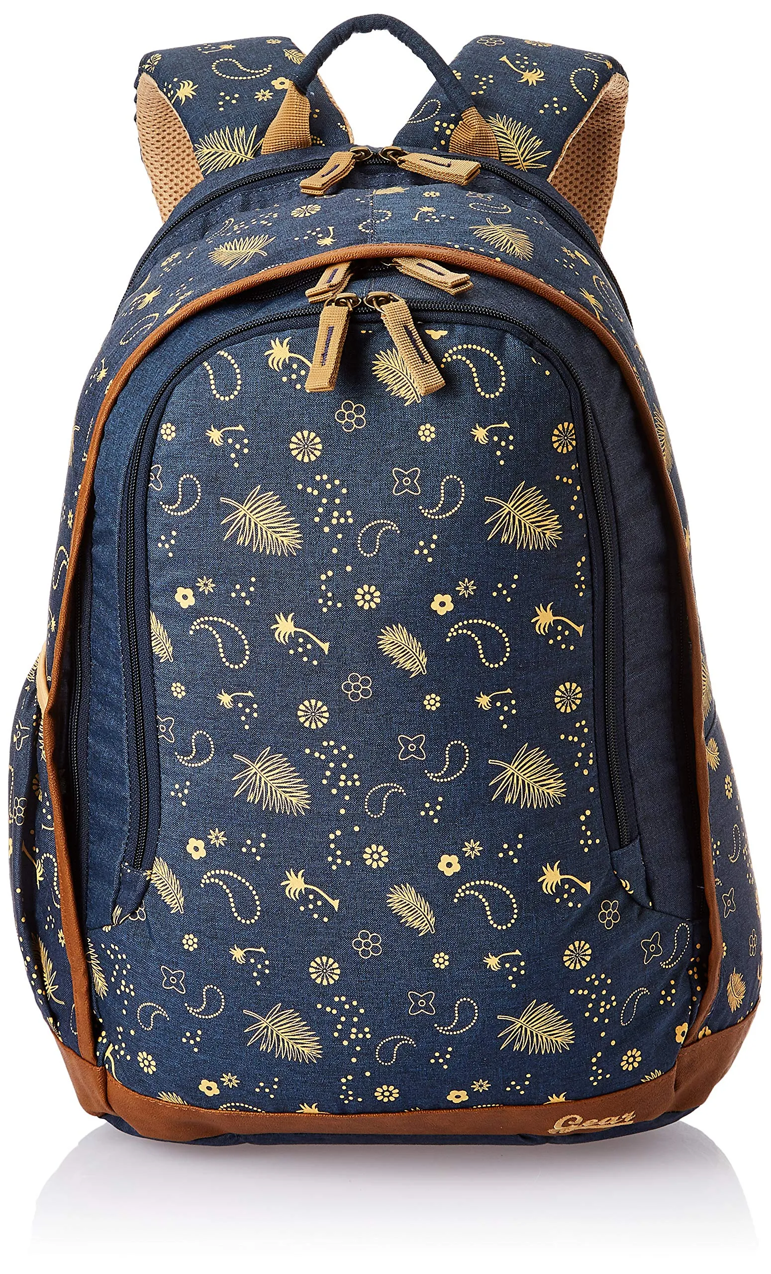 Gear 26 Ltrs Navy Blue and Beige Casual Backpack (BKPTRMP520522)