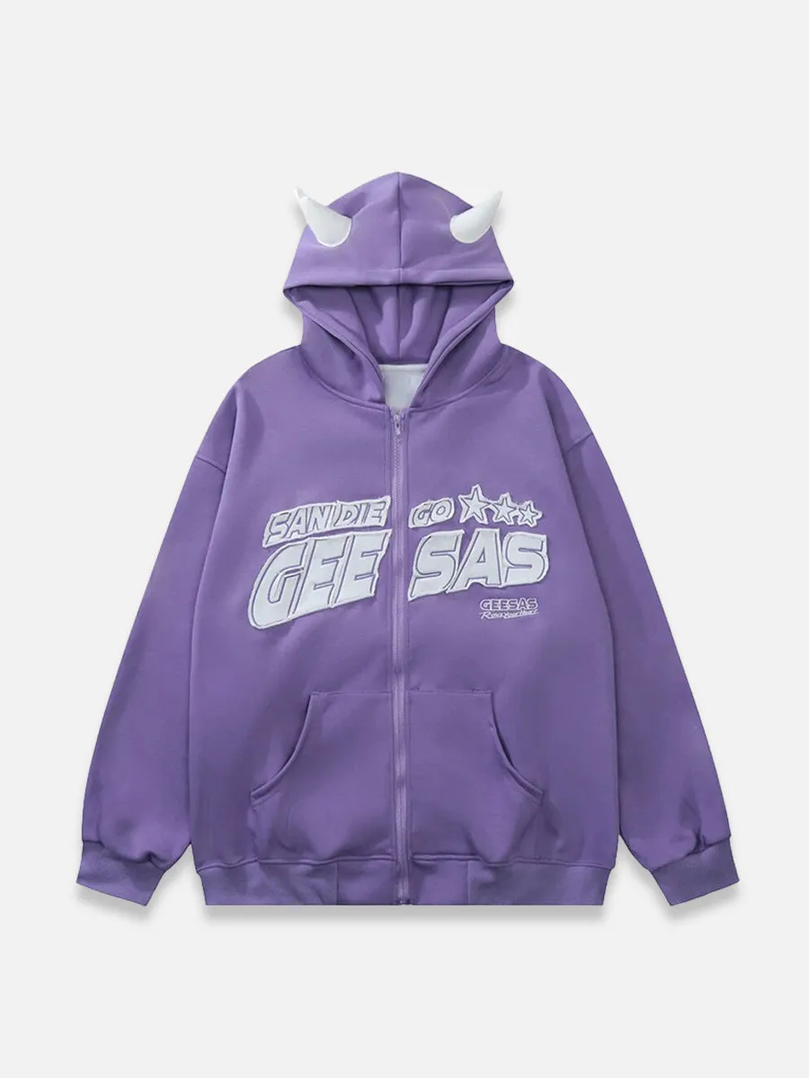 GEESAS ZIP-UP HOODIE