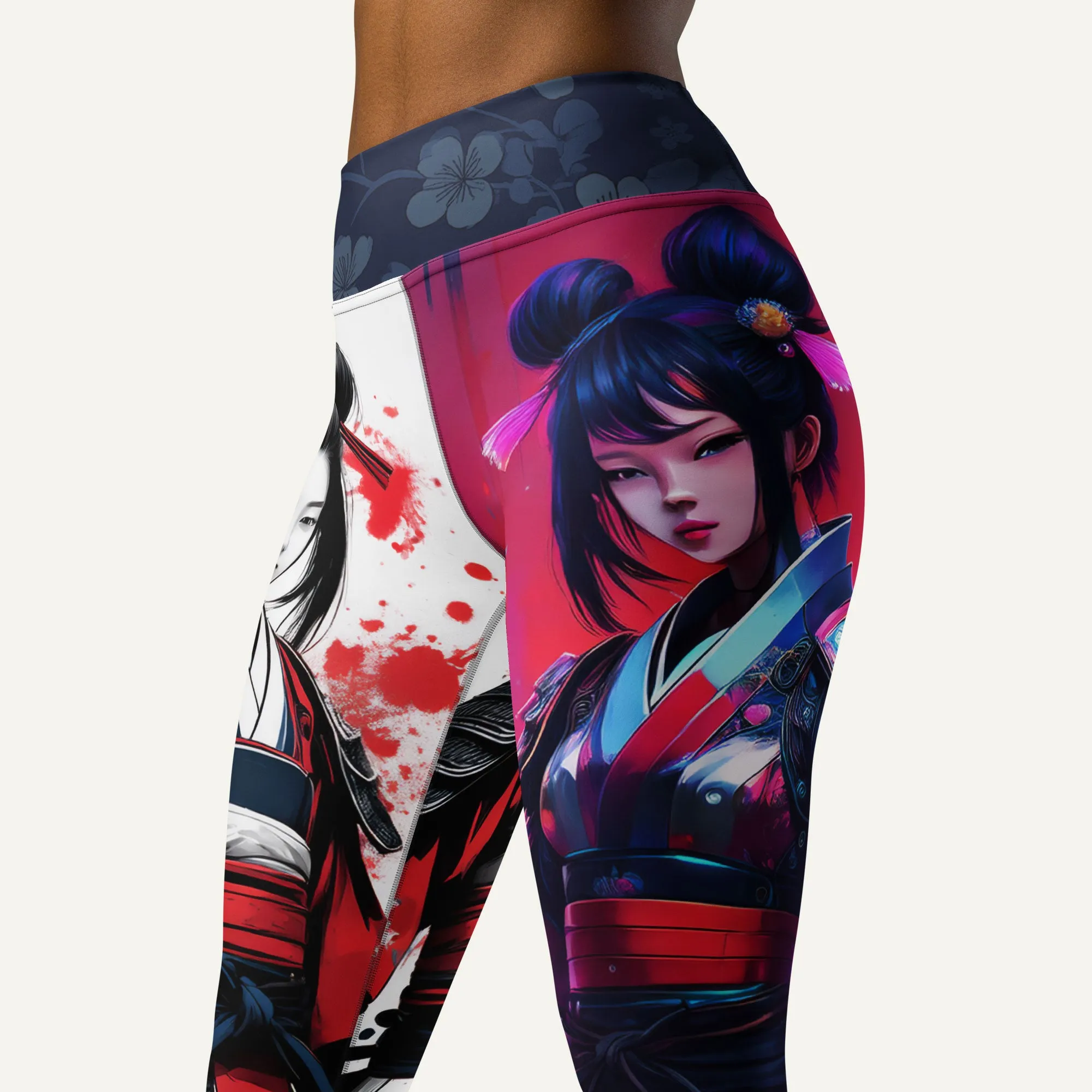 Geisha Warriors High-Waisted Leggings