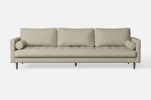 Gela 4 Seater Sofa Cream Leather