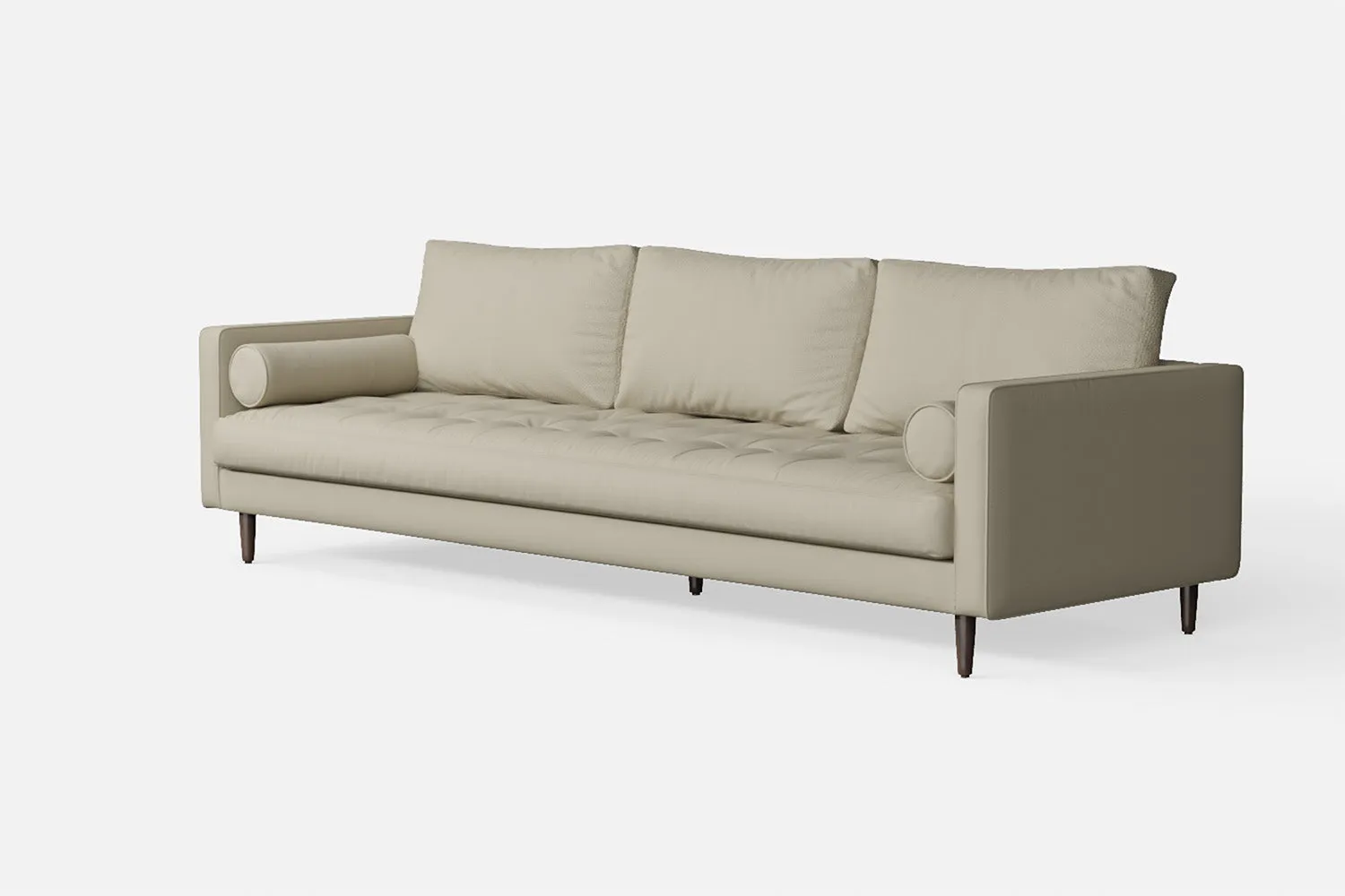 Gela 4 Seater Sofa Cream Leather