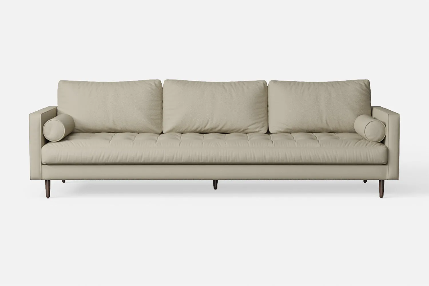 Gela 4 Seater Sofa Cream Leather