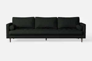 Gela 4 Seater Sofa Green Leather